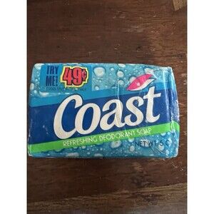 4x RARE vintage 1980s UNOPENED soap bar COAST Proctor & Gamble HOUSEHOLD PRODUCT